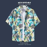 ราคา เสื้อเชิ้ตผู้ชายลายดอกไม้แฟชั่นวินเทจฮาวายสไตล์เกาหลี (21500714843)