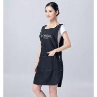 ราคา ผ้ากันเปื้อน ลาย LOREAL และไม่มีลายดำล้วน เอี๊ยมช่างทำผม (21498647176)