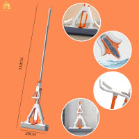 ราคา ไม้ถูพื้นหัวฟองน้ำPVA ไม้ม็อบฟองน้ำถูพื้นmop swash พับได้ขนาดใหญ่ ไม้ถูพื้นแบบรีดน้ำ หัวเติมฟองน้ำ อะไหล่ไม้ถูพื้น ดูดซับได้สูง (21321242482)