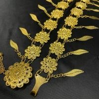 ราคา เข็มขัดทองโบราณสำหรับผู้หญิงไทย ยาว 40 นิ้ว โหมดหัวเข็มขัดสามารถปรับความยาวได้หลากหลาย เข็มขัดนาค วัสดุโลหะ เข้ากับชุด (21576117955)