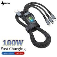 ราคา Bingo สายชาจไอไฟน 3 in 1 ชนิดชาร์จเร็วสายชาร์จ 6A 100W สายถักไนล่อนสายชาร์จ รองรับ Micro Type C Lightning ทุกรุ่น (21681653189)