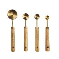 ราคา Measuring Spoon Wooden Handle Food Spoon Measuring Cup Stainless Steel Measuring Spoon Stainless Steel Measuring Cup (19611992237)