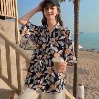 ราคา เสื้อเชิ้ตแฟชั่นพิมพ์ลายใบไม้ ฮาวายสไตล์เกาหลี ใส่ได้ทั้งผู้หญิงและผู้ชาย (21564573770)