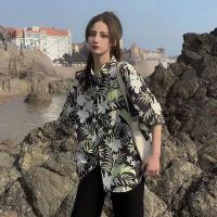 ราคา เสื้อเชิ้ตแฟชั่นพิมพ์ลายใบไม้ ฮาวายสไตล์เกาหลี ใส่ได้ทั้งผู้หญิงและผู้ชาย (21564573795)