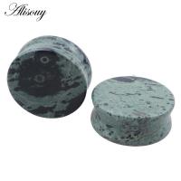 ราคา Alisouy 2PC หินหูปลั๊กต่างหูรูปเกจ์ผู้หญิงผู้ชายหูปลั๊กเจาะอุโมงค์หมุดขยายรูหู Body เครื่องประดับแบบเจาะ (9407941058)