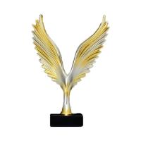 ราคา JERUSAL นามธรรมง่ายต่อการทำความสะอาดอุปกรณ์เสริมบ้านงานฝีมือหัตถกรรมของขวัญตู้ไวน์ตกแต่งตู้หนังสืองานฝีมือเรซินคุณภาพสูงปีกนางฟ้าของประดับโต๊ะทำงานสัตว์เครื่องประดับรูปปั้นนกอินทรี (20877495010)