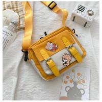ราคา กระเป๋าสะพายข้าง กระเป๋าไนลอน สไตล์เกาหลี แฟชั่นมา จุของได้เยอะ สไตล์เกาหลี เรียบง่าย มีซิป (21544569534)