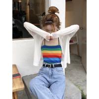 ราคา Mira shop เสื้อสายเดี่ยวไหมพรมสีรุ้งน่ารัก พร้อมส่ง (21470590920)