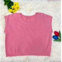 ราคา keu d พร้อมส่ง เสื้อไหมพรม ทรงครอป แขนกุด งานผ้าร่อง (21401961654)