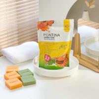 ราคา PONTINA HERBAL SOAP สบู่สมุนไพรพรทิน่า สบู่พรทิน่า 1 ห่อ 5 ก้อน (21338257862)