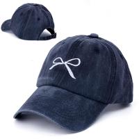 ราคา หมวกแก็บผู้หญิงหญิงสาวปักลายโบว์หวานหมวกอเนกประสงค์สปริงหมวกเบสบอลผ้ายีนส์ซักหมวกป้องกันแดดปรับได้สไตล์ภาพติดด้านหลัง (21506415984)