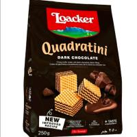 ราคา ล็อคเกอร์ ควอดราตินี ช็อกโกแลต เวเฟอร์สอดไส้ครีมช็อกโกแลต 250 กรัม Loacker Quadratini Chocolate 250 g ขนม เวเฟอร์ loacker ขนมกินเล่น ช็อกโกแลต (21609068318)