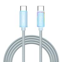 ราคา Rocoren LED USB ประเภท C เพื่อ USB C PD 60W สายสำหรับซัมซุง S24อัลตร้า iPhone 15 Pro Max Apple MacBook Air 2020 MacBook Pro 2018 S22 S23ของ SAMSUNG Note 20 S10 (21564517527)