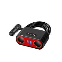 ราคา รถหนึ่งพ่วงสี่มัลติฟังก์ชั่รถอะแดปเตอร์หลายปลั๊ก USB มือถือที่ชาร์จแบตเตอรี่โทรศัพท์12 24V รุ่นทั่วไป (21431092096)