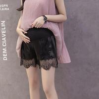 ราคา กางเกงคนท้องแต่งลูกไม้ย้อนยุค กางเกงสั้นเอวหลวมเอวยืดสำหรับคนท้องลายลูกไม้น่ารักๆ กางเกงซับในคนท้องลูกไม้สีขาวสีดำ (21322011345)