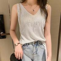 ราคา ZOEY เสื้อแขนกุดคอวี ผ้าไหมพรมผ้าวิ้งๆ เสื้อแฟชั่นผู้หญิง ผ้านิ่มดีไม่คันใส่เย็นสบาย (21523321787)