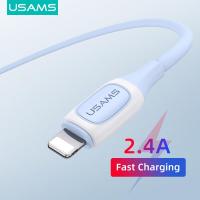 ราคา USAMS Lightning USB ชาร์จสายสำหรับ iPhone แบบสองสี2 4A 480Mbps สายส่งข้อมูล USB สายสำหรับข้อมูล iPhone 6สายสำหรับ iPhone 7 8 iPhone X XS XS Max iPhone 11 iPhone 12 Iphone 13 14 (17495681369)