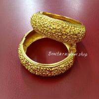 ราคา กำไลข้อมือลายไทยโบราณ ราคาต่อ 1 วง สีทองลงยา งานสวยอย่างดี เครื่องประดับชุดไทย กำไลข้อมือรุ่น 20229 (21439420204)