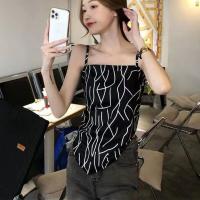 ราคา เสื้อแฟชั่นเกาะอกผูกหลังลายๆสุดแซ่บ เสื้อสายเดี่ยวหรูหราผูกโบว์หลังน่ารัก เสื้อเกาะอกสายเดี่ยวผ้าฝ้าย ราคาโปรโมชั่น (15696383811)