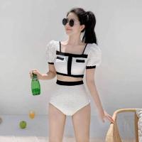 ราคา ชุดว่ายน้ำทูพีช 2ชิ้น เสื้อแขนตุ๊กตา กางเกงเอวสูง สไตล์เกาหลี (21420608603)