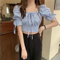 ราคา มาใหม่ เสื้อครอปสุดน่ารักเเขนตุ๊กตา เสื้อครอปเอวลอยไม่หนาผ้าใส่สบาย น่ารัก เเซ็กซี่นิดๆ (15667334782)