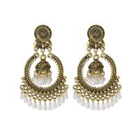 ราคา LEMOER ต่างหู Jhumka ประดับลูกปัดไข่มุกแบบชาวเตอร์อินเดียต่างหูห้อยระย้าสีทองทรงกลมต่างหูระย้าประดับลูกปัด2024วินเทจเครื่องประดับ Brinsos (21521625249)