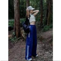 ราคา กางเกงคาร์โก้แต่งแถบข้าง กางเกงคาร์โก้ผู้หญิง เอวสูง ขอบเอวหนา เชือกรูดปรับได้ ทรงสวย (20954400445)