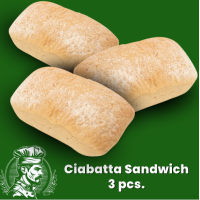 ราคา Ciabatta Sandwich เซียบัตต้า16 cm ขนมปังเซียบาสต้า 3ชิ้น ขนมปังฝรั่งเศส ขนมปังกรอบ แซนวิช (21428875629)