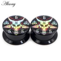 ราคา Alisouy สกรูอะคริลิคสีดำสำหรับเจาะหูที่ขยายหูแบบสองบานเครื่องประดับเจาะหูแบบรูกลวง2ชิ้น (14852060717)