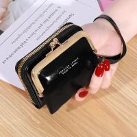 ราคา กระเป๋าสตางค์ใหม่สายรัดข้อมือของผู้หญิงกระเป๋าสตางค์หนังขี้ผึ้งสั้นไม่มีศูนย์กระเป๋ากระเป๋าสตางค์ความจุมากกระเป๋าใส่บัตรบัตรหลายใบตัวอักษรกระเป๋าเงิน (21445902506)