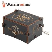 ราคา Vintage ไม้ Hand Cranked กล่องดนตรี Retro เครื่องประดับบ้านหัตถกรรมเด็กของขวัญ (9461515047)