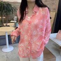 ราคา เสื้อเชิ้ตเเขนยาวชีฟองพิมพ์ลายเเฟชั่นกราฟฟิก เสื้อคลุมชีฟอง เสื้อแขนยาว เสื้อเชิ้ตชีฟองคอปก (19220321909)