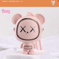 ราคา พัดลมเพดานรูปหมี Leafless Neck Fan พัดลมพกพาขนาดเล็กพร้อมพัดลมกระจายความร้อนลายการ์ตูนหมีอวกาศ (21548466430)