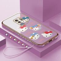 ราคา Hontinga เคสโทรศัพท์ Samsung Galaxy Note 9 Note 8 S9 Plus S9 เคสการ์ตูนน่ารัก Hello Kitty ชุบโครเมี่ยมสุดหรูนิ่มเคสโทรศัพท์ TPU สี่เหลี่ยมคลุมทั้งหมดป้องกันกล้องเคสยางสำหรับเด็กผู้หญิง (18860262602)