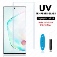 ราคา กาวเหลว UV โค้งเต็มฝาครอบกระจกนิรภัยสำหรับ Samsung Galaxy S24 S23 S22 S21 S10 S9 Plus S20 Ultra Note 8 9 10 20 ป้องกันหน้าจอ (7973319566)