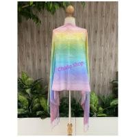 ราคา ผ้าคลุมไหล่ ผ้าพันคอ ลายไทย ลายรุ้ง ผ้าชายทะเล สีสันสดใส ลวดลายสวยงาม เนื้อนุ่ม เบาบาง ผืนใหญ่ คลุมสบาย พร้อมส่ง (20288687846)