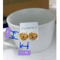 ราคา ต่างหูพลอย ต่างหูพลอยนพเก้า ต่างหูทอง EG 01 (18474597322)