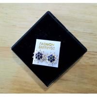 ราคา ต่างหูพลอย ต่างหูพลอยล้อมเพชร ต่างหูทับ ต่างหูหุ้มทองพลอยล้อมเพชร E1 04 (18258810277)