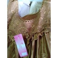 ราคา ชุดนอนคนอ้วน ชุดนอนไซส์ใหญ่ เดรสผ้าซาตินผสมไนลอน (8844819264)