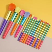 ราคา ชุด kuas Rias คุณภาพสูงสีรุ้ง15ชิ้น เหมาะสำหรับอายแชโดว์รองพื้นและอุปกรณ์เครื่องสำอาง (21431149565)