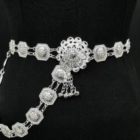 ราคา March jewelry เข็มขัดเงินโบราณผู้หญิงดูดีเครื่องประดับชาติพันธุ์ไทยโบราณเงินรมดำเข็มขัดเงินใส่กับชุด (21657137183)