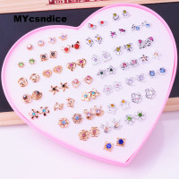 ราคา Candy 36 คู่ชุดผสมต่างหูตุ้มหูผู้หญิงต่างหูหมุดโลหะผสมแฟชั่นโบว์หลากสีแมวต่างหูน่ารักเครื่องประดับ (1122288060)