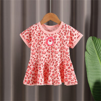 ราคา Xiaozhima Newborn Kids Baby Girls Short Sleeves Cotton Dress Cute Number Flower Print Casual Child Girl Dresses Skirts Candy Color Fashion Dress For 0 5 Years (21503400291)