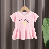 ราคา Xiaozhima Newborn Kids Baby Girls Short Sleeves Cotton Dress Cute Number Flower Print Casual Child Girl Dresses Skirts Candy Color Fashion Dress For 0 5 Years (21503400285)