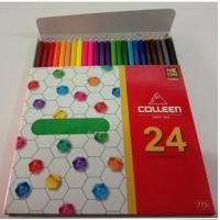 ราคา สีไม้คอลลีน ดินสอสีไม้คอลลีน สีคอลลีน 24สี colleen หัวเดียว (3493790029)