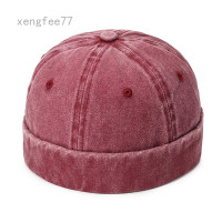 ราคา ผู้ชายผู้หญิง Brimless หมวก Beanie หมวกกะลาสีVintage Denim Street Dance Hat (15449000556)