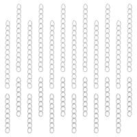 ราคา 1Box 100Pcs 2 Size Chain Extender 304 Stainless Steel Twist Chain 25 53mm Long Tail Chain Removable Extension Chain for Chain Earring Necklace Bracelet Key Chain Making (20421856510)
