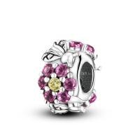 ราคา 100 925 Sterling Silver Pendant Sparkling Snowflake Rose Daisy Flower Bee Clip Charm Bead Fit Original Pandora Bracelet Jewelry (21480409993)