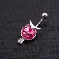 ราคา จิวสะดือสแตนเลสแท้ 316L รูปนกฮูก JN207 (18948592807)