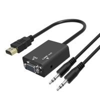 ราคา HDMI2VGA Converter HDMI to VGA Adapter with Audio Cable for PC Computer Notebook Desktop Tablet to HDTV Projector (138772830)